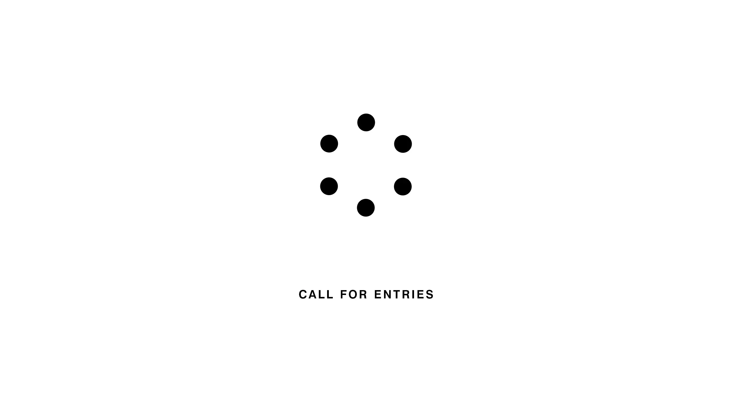 Visual device with six dots representing the CALL FOR ENTRIES stage of the social campaign.