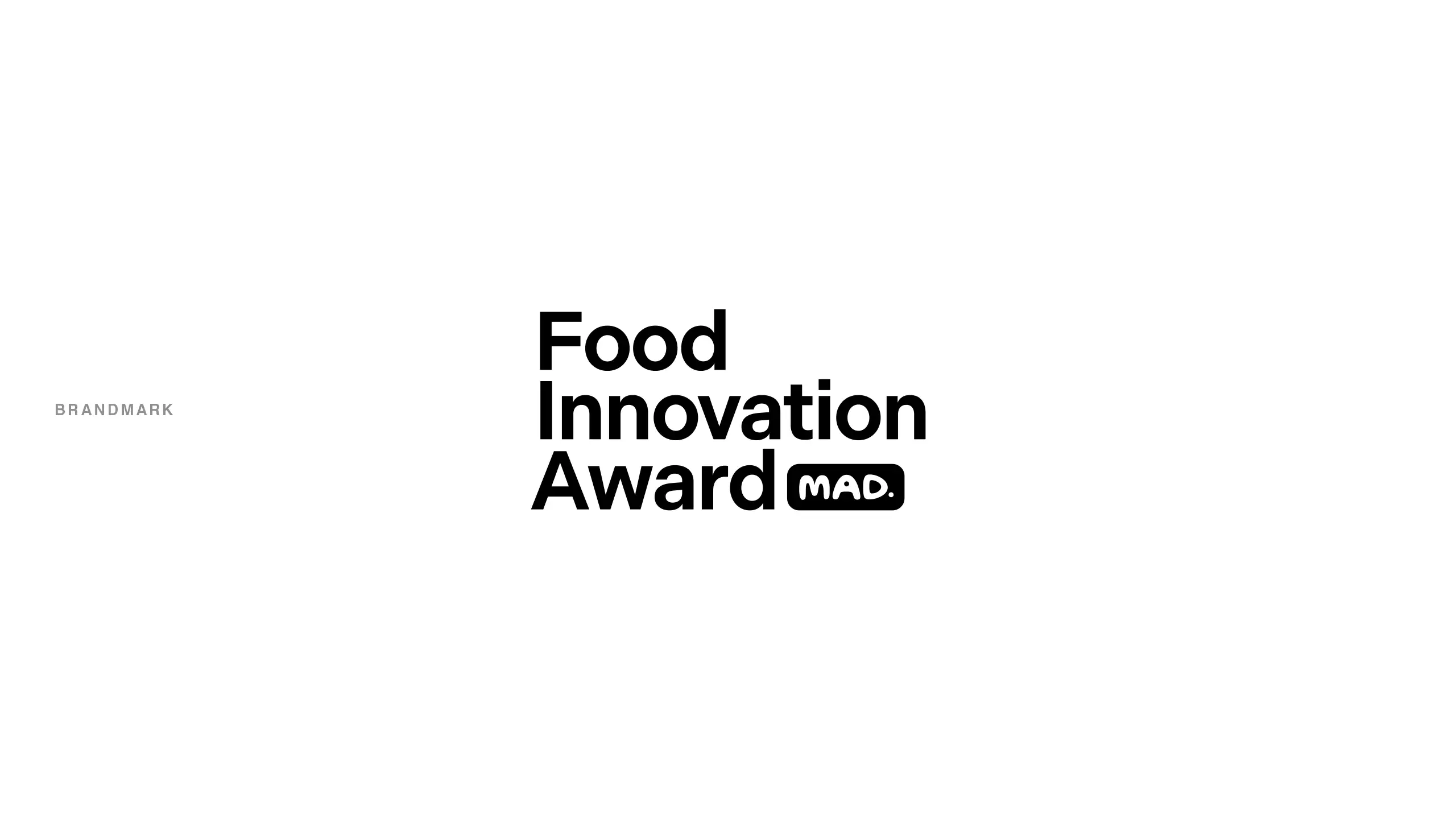Brandmark for the Food Innovation Award with the small MAD. logo integrated.